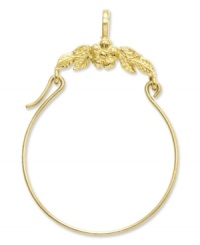 Keep all your favorite charms in place. This pretty polished charm holder features an intricate floral design in 14k gold. Chain not included. Approximate length: 1-2/10 inches. Approximate width: 1 inch. Keep all your favorite charms in place. This pretty polished charm holder features an intricate floral design in 14k gold. Chain not included. Approximate length: 1-2/10 inches. Approximate width: 1 inch.