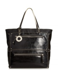Ideal for the day-to-day, this large tote from Nine West is a stylish solution to storing your essentials. Take on the day with this design featuring clean lines and handy pockets inside and out. Ideal for the day-to-day, this large tote from Nine West is a stylish solution to storing your essentials. Take on the day with this design featuring clean lines and handy pockets inside and out.