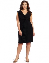 Jessica Howard Women's Plus-Size Rouched Cowl Neck Dress Jessica Howard Women's Plus-Size Rouched Cowl Neck Dress