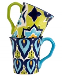 Set an everyday table that's always exciting with Bocca Geo mugs, featuring bold patterns and vivid colors in hard-wearing earthenware from Tabletops Unlimited. Set an everyday table that's always exciting with Bocca Geo mugs, featuring bold patterns and vivid colors in hard-wearing earthenware from Tabletops Unlimited.