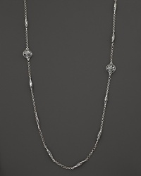 A sterling silver necklace with filigree stations from Konstantino. A sterling silver necklace with filigree stations from Konstantino.