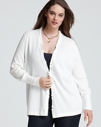 The perfect foil to this season's brights, this Tahari Woman Plus sweater lends a lightweight layer to all your summer essentials. The perfect foil to this season's brights, this Tahari Woman Plus sweater lends a lightweight layer to all your summer essentials.