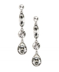 The bottom line: With their long, lean silhouette, Givenchy's linear earrings will be an alluring addition to your evening look. Adorned with sparkling crystals, they're set in silver tone mixed metal. Approximate drop: 2-1/4 inches. The bottom line: With their long, lean silhouette, Givenchy's linear earrings will be an alluring addition to your evening look. Adorned with sparkling crystals, they're set in silver tone mixed metal. Approximate drop: 2-1/4 inches.