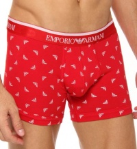 Emporio Armani Men's All Over Eagle Stretch Boxer Brief Emporio Armani Men's All Over Eagle Stretch Boxer Brief