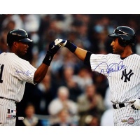 Steiner Sports MLB New York Yankees Derek Jeter/ Bernie Williams Dual Signed Home Jersey Fist Pound Horizontal 16x20 Photograph