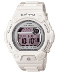 Hit the waves at the perfect time with help from Baby-G's Tide Graph watch. Hit the waves at the perfect time with help from Baby-G's Tide Graph watch.