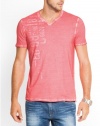 GUESS Gunnarson E81 Stamped V-Neck Tee