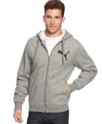 Take the edge off and put the comfort on in this cozy hoodie from Puma. Take the edge off and put the comfort on in this cozy hoodie from Puma.