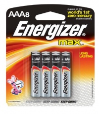 Energizer Max Alkaline AAA, 8-Count Energizer Max Alkaline AAA, 8-Count