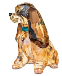 Retell the heartwarming story of Lady and the Tramp in dazzling Swarovksi crystal. Every bit as stunning as Disney's star cocker spaniel, the Lady figurine glistens in shades of gold and topaz with a Indicolite crystal collar. Retell the heartwarming story of Lady and the Tramp in dazzling Swarovksi crystal. Every bit as stunning as Disney's star cocker spaniel, the Lady figurine glistens in shades of gold and topaz with a Indicolite crystal collar.