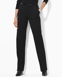 A classic-fitting dress pant exudes tailored sophistication in stretch wool gabardine. A classic-fitting dress pant exudes tailored sophistication in stretch wool gabardine.