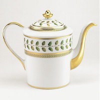 Inspired by designs from the Empire period, Constance is composed of a fresh composition that renders it a timeless classic. Elegantly outlined in gold, acorns and oak leaves, symbolizing strength and longevity, accent its delicate watercolor palette of greens. Inspired by designs from the Empire period, Constance is composed of a fresh composition that renders it a timeless classic. Elegantly outlined in gold, acorns and oak leaves, symbolizing strength and longevity, accent its delicate watercolor palette of greens.