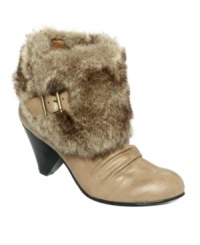 A little attitude for your ankles. A faux fur cuff adds cold weather cuteness to the round-toe Sookie ankle booties by Style&co. A little attitude for your ankles. A faux fur cuff adds cold weather cuteness to the round-toe Sookie ankle booties by Style&co.