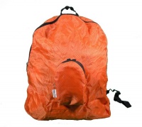 Belle Hop Orange Fold Up Compact Travel Backpack Stash Pack Belle Hop Orange Fold Up Compact Travel Backpack Stash Pack