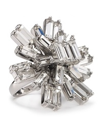 Chunky crystals on this kate spade new york cocktail ring form an edgier take on a floral motif. It's an anything but garden variety accessory. Chunky crystals on this kate spade new york cocktail ring form an edgier take on a floral motif. It's an anything but garden variety accessory.