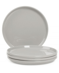 Keep the kitchen and table in check with Stax Living dinnerware. A simple gray finish adorns salad plates for everyday use, in a shape designed for efficient stacking and storage. Perfect for small spaces! Keep the kitchen and table in check with Stax Living dinnerware. A simple gray finish adorns salad plates for everyday use, in a shape designed for efficient stacking and storage. Perfect for small spaces!