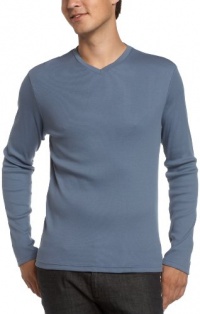 Calvin Klein Men's Long Sleeve Rib V-Neck Knit Shirt Calvin Klein Men's Long Sleeve Rib V-Neck Knit Shirt