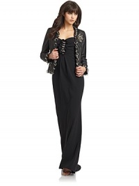 THE LOOKThin banded collarOpen frontLong sleeves Chain link trim with lock and key detailChain link chest accentFront pockets with chain link detailsTHE FITAbout 20 from shoulder to hemTHE MATERIALLeatherFully linedCARE & ORIGINDry clean by leather specialistImportedModel shown is 5'10 (177cm) wearing US size 4. THE LOOKThin banded collarOpen frontLong sleeves Chain link trim with lock and key detailChain link chest accentFront pockets with chain link detailsTHE FITAbout 20 from shoulder to hemTHE MATERIALLeatherFully linedCARE & ORIGINDry clean by leather specialistImportedModel shown is 5'10 (177cm) wearing US size 4.