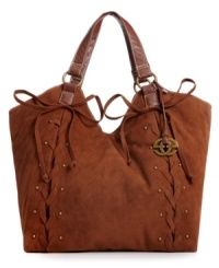 Add some prairie-chic sttitude to your purse portfolio with this lace-up design from Red by Mark Ecko. Super spacious, pocket-lined and primed to meet your daily demands, this tote works a western style. Add some prairie-chic sttitude to your purse portfolio with this lace-up design from Red by Mark Ecko. Super spacious, pocket-lined and primed to meet your daily demands, this tote works a western style.