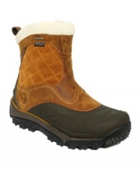 Make a functional fashion statement. The waterproof Rime Ridge booties from Timberland come complete with a warm faux-fur lining, leaving you ready for any type of weather. Make a functional fashion statement. The waterproof Rime Ridge booties from Timberland come complete with a warm faux-fur lining, leaving you ready for any type of weather.