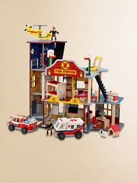 The young firefighters in your life are sure to get a kick out of this fire rescue set, designed with vibrant colors and close attention to detail that are sure to keep imaginations running wild. The young firefighters in your life are sure to get a kick out of this fire rescue set, designed with vibrant colors and close attention to detail that are sure to keep imaginations running wild.