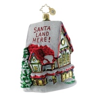 Santa and his reindeer won't have any trouble finding this snow-decked house glass ornament. Santa and his reindeer won't have any trouble finding this snow-decked house glass ornament.