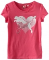 Puma - Kids Girls 7-16 Core Heart T-Shirt, Pink, Large