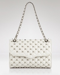 Rebecca Minkoff's shoulder bag is reason to break up with your day bag and have an affair. The silvery studs are a little bit dangerous, while ladylike white leather never kisses and tells.