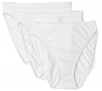 Hanes Women's Classic 3-Pack Cotton Hi-Cut Briefs