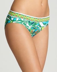 Hit print poolside with this vibrant bikini from Trina Turk. Its '60's-inspired motif and flattering cut are sure to make serious waves whether you're in the surf or on the shore. Hit print poolside with this vibrant bikini from Trina Turk. Its '60's-inspired motif and flattering cut are sure to make serious waves whether you're in the surf or on the shore.