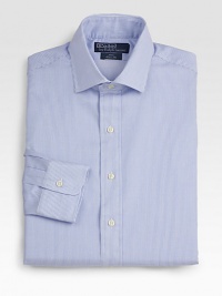 A trim, modern Regent dress shirt is handsomely crafted from breathable cotton will with simple stripes. Buttonfront Moderate spread collar Cotton Machine wash Imported A trim, modern Regent dress shirt is handsomely crafted from breathable cotton will with simple stripes. Buttonfront Moderate spread collar Cotton Machine wash Imported