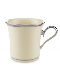 For nearly 150 years, Lenox has been renowned throughout the world as a premier designer and manufacturer of fine china. The Solitaire pattern expresses timeless refinement in the simplicity of translucent ivory bone china banded in polished platinum. For nearly 150 years, Lenox has been renowned throughout the world as a premier designer and manufacturer of fine china. The Solitaire pattern expresses timeless refinement in the simplicity of translucent ivory bone china banded in polished platinum.