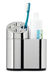 simplehuman Toothbrush Holder with Caddy, Chrome