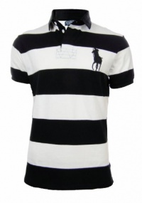 Polo Ralph Lauren Custom-Fit Classic Stripe Collar Big Pony Rugby Polo Ralph Lauren Custom-Fit Classic Stripe Collar Big Pony Rugby