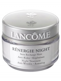 Night Treatment Anti-Wrinkle Restoring. During the night, the skin renews itself so it can face daily challenges. With age, this natural night-time renewal process slows down, so skin looks tired and older. THE OVERNIGHT RESTORING ACTION: Enriched with Mulberry and Scutellaria Extracts, this exclusive formula helps accelerate surface cellular renewal, so skin is re-energized and looks well-rested. Night Treatment Anti-Wrinkle Restoring. During the night, the skin renews itself so it can face daily challenges. With age, this natural night-time renewal process slows down, so skin looks tired and older. THE OVERNIGHT RESTORING ACTION: Enriched with Mulberry and Scutellaria Extracts, this exclusive formula helps accelerate surface cellular renewal, so skin is re-energized and looks well-rested.