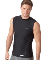 Keep cool and dry from the beginning to the end of your workout with this muscle t-shirt from Under Armour®. Keep cool and dry from the beginning to the end of your workout with this muscle t-shirt from Under Armour®.