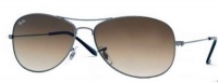 Ray Ban Cockpit Sunglasses RB3362 004/51 Gunmetal/Crystal Brown Gradient 59mm Ray Ban Cockpit Sunglasses RB3362 004/51 Gunmetal/Crystal Brown Gradient 59mm