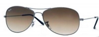 Ray Ban Cockpit Sunglasses RB3362 004/51 Gunmetal/Crystal Brown Gradient 59mm