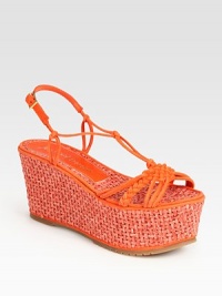 Braided suede straps and an adjustable ankle strap, uplifted by a woven straw wedge and platform. Braided straw wedge, 3 (75mm)Braided straw platform, 2 (50mm)Compares to a 1 heel (25mm)Suede upperLeather liningRubber solePadded insoleImported Braided suede straps and an adjustable ankle strap, uplifted by a woven straw wedge and platform. Braided straw wedge, 3 (75mm)Braided straw platform, 2 (50mm)Compares to a 1 heel (25mm)Suede upperLeather liningRubber solePadded insoleImported
