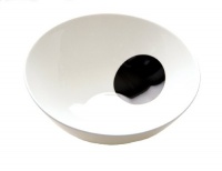 Salt&Pepper Graphic 10-Inches Bone China Salad Bowl, Black and White