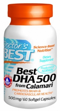 Doctor's Best Best DHA 500 from Calamari, 500 mg, 60 Softgels