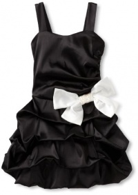 Ruby Rox Girls 7-16 Pick-Up With Drop Waist Bow, Black/Ivory, 16 Ruby Rox Girls 7-16 Pick-Up With Drop Waist Bow, Black/Ivory, 16