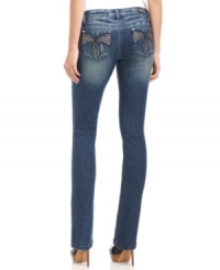 Show off your shape in Earl Jeans' petite denim! The skinny leg is ultra-fashionable while rhinestone embroidery on the back pockets provide instant bling! Show off your shape in Earl Jeans' petite denim! The skinny leg is ultra-fashionable while rhinestone embroidery on the back pockets provide instant bling!