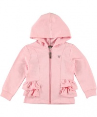 Guess Ruffle Chiffon Hoodie (Sizes 2T - 4T) - pink, 3t Guess Ruffle Chiffon Hoodie (Sizes 2T - 4T) - pink, 3t