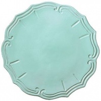 Vietri Incanto Aqua Baroque Service Plate/Charger 13.5 in D (Set of 2)