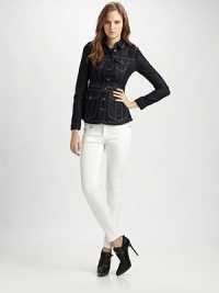 These jeans are called power stretch for a reason. They have the power of curve-hugging stretch.Button closureZip flyInseam, about 3070% lyocell/28% cotton/2% elastaneMachine washImported Model shown is 5'11 (180cm) wearing US size 4. These jeans are called power stretch for a reason. They have the power of curve-hugging stretch.Button closureZip flyInseam, about 3070% lyocell/28% cotton/2% elastaneMachine washImported Model shown is 5'11 (180cm) wearing US size 4.