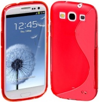 Cimo S-Line Back Flexible Cover TPU Case for Samsung Galaxy S III S3 (AT&T, T-Mobile, Sprint, Verizon, US Cellular, International) - Red