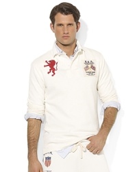 A traditional rugby shirt is cut for a trim, modern fit with athletic details and a bold flag patch, celebrating Team USA's participation in the 2012 Olympic Games. A traditional rugby shirt is cut for a trim, modern fit with athletic details and a bold flag patch, celebrating Team USA's participation in the 2012 Olympic Games.