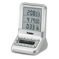 Polder TMR-897 See-Thru Triple Timer/Clock, Silver Polder TMR-897 See-Thru Triple Timer/Clock, Silver