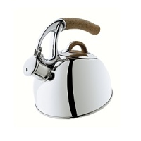 With multiple design awards under its whistle, the Uplift Tea Kettle is recognized as a classic in function and style. To celebrate its 10th anniversary, this iconic Kettle debuts in high-grade stainless steel and durable zinc finishes with cork on the handles and lid. Known for its insulation properties, cork creates heat-resistant handles while also providing a soft, non-slip grip. Spout opens automatically when Kettle is lifted. Loud whistle signals when water is ready. Large lid opening for convenient filling and cleaning. With multiple design awards under its whistle, the Uplift Tea Kettle is recognized as a classic in function and style. To celebrate its 10th anniversary, this iconic Kettle debuts in high-grade stainless steel and durable zinc finishes with cork on the handles and lid. Known for its insulation properties, cork creates heat-resistant handles while also providing a soft, non-slip grip. Spout opens automatically when Kettle is lifted. Loud whistle signals when water is ready. Large lid opening for convenient filling and cleaning.
